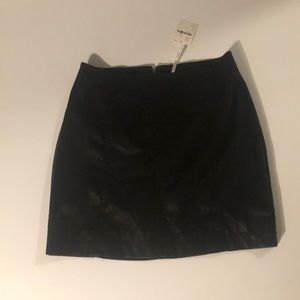 Black leather skirt
